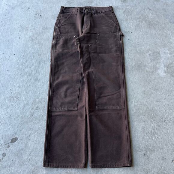 Vintage Y2K Carhartt DKB brown double knee work wear carpenter pants - Picture 1 of 7